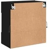 TV staliukas Sieninė TV spintelė su LED lemputėmis, juoda, 58,5x30x60,5cm