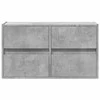 TV staliukas Sieninė TV spintelė su LED lemputėmis, betono, 80x31x45cm