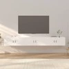 TV staliukas Sieninės televizoriaus spintelės, 3vnt., baltos, 100x34,5x40cm
