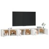 TV staliukas Sieninės televizoriaus spintelės, 3vnt., baltos, 100x34,5x40cm