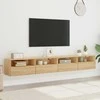 TV staliukas Sieninės TV spintelės, 2vnt., ąžuolo, 100x30x30cm, mediena