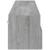 TV staliukas Sieninės TV spintelės, 2vnt., pilkos, 80x30x30cm, mediena