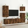 TV staliukas Sieninės TV spintelės, 2vnt., dūminio ąžuolo, 80x30x41cm
