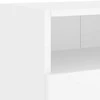 TV staliukas Sieninės TV spintelės, 2vnt., baltos, 100x30x30cm, mediena