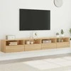 TV staliukas Sieninės TV spintelės, 2vnt., ąžuolo, 100x30x30cm, mediena