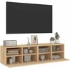 TV staliukas Sieninės TV spintelės, 2vnt., ąžuolo, 60x30x30cm, mediena