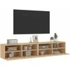 TV staliukas Sieninės TV spintelės, 2vnt., ąžuolo, 80x30x30cm, mediena