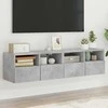 TV staliukas Sieninės TV spintelės, 2vnt., betono, 60x30x30cm, mediena