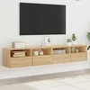 TV staliukas Sieninės TV spintelės, 2vnt., ąžuolo, 80x30x30cm, mediena