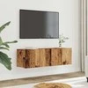 TV staliukas Sieninės TV spintelės, 2vnt., sendintos medienos, 100x30x30cm