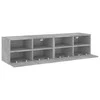 TV staliukas Sieninės TV spintelės, 2vnt., betono, 60x30x30cm, mediena