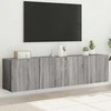 TV staliukas Sieninės TV spintelės, 2vnt., pilkos ąžuolo, 80x30x41cm