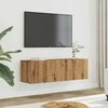 TV staliukas Sieninės TV spintelės, 2vnt., artisano ąžuolo, 100x30x30cm
