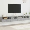 TV staliukas Sieninės TV spintelės, 2vnt., betono, 100x30x30cm, mediena