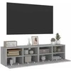 TV staliukas Sieninės TV spintelės, 2vnt., pilkos, 60x30x30cm, mediena