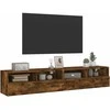 TV staliukas Sieninės TV spintelės, 2vnt., dūminės, 80x30x30cm, mediena