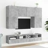 TV staliukas Sieninės TV spintelės, 2vnt., betono, 80x30x30cm, mediena