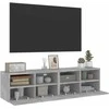 TV staliukas Sieninės TV spintelės, 2vnt., betono, 60x30x30cm, mediena