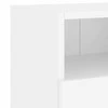 TV staliukas Sieninės TV spintelės, 2vnt., baltos, 60x30x30cm, mediena