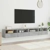 TV staliukas Sieninės TV spintelės, 2vnt., betono, 100x30x30cm, mediena