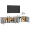 TV staliukas Sieninės TV spintelės, 2vnt., betono pilkos, 100x34,5x40cm