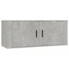 TV staliukas Sieninės TV spintelės, 2vnt., betono pilkos, 100x34,5x40cm