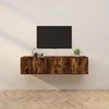 TV staliukas Sieninės TV spintelės, 2vnt., dūminio ąžuolo, 80x34,5x40cm