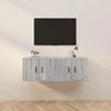 TV staliukas Sieninės TV spintelės, 2vnt., pilkos ąžuolo, 57x34,5x40cm