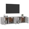 TV staliukas Sieninės TV spintelės, 2vnt., betono pilkos, 80x34,5x40cm