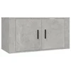 TV staliukas Sieninės TV spintelės, 2vnt., betono pilkos, 80x34,5x40cm