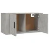 TV staliukas Sieninės TV spintelės, 2vnt., betono pilkos, 80x34,5x40cm