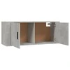 TV staliukas Sieninės TV spintelės, 3vnt., betono pilkos, 100x34,5x40cm