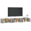 TV staliukas Sieninės TV spintelės, 3vnt., betono pilkos, 100x34,5x40cm