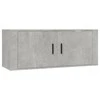 TV staliukas Sieninės TV spintelės, 3vnt., betono pilkos, 100x34,5x40cm