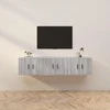 TV staliukas Sieninės TV spintelės, 3vnt., pilkos ąžuolo, 57x34,5x40cm