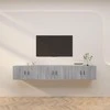TV staliukas Sieninės TV spintelės, 3vnt., pilkos ąžuolo, 80x34,5x40cm
