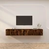 TV staliukas Sieninės TV spintelės, 3vnt., dūminio ąžuolo, 80x34,5x40cm