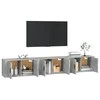 TV staliukas Sieninės TV spintelės, 3vnt., betono pilkos, 80x34,5x40cm