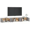 TV staliukas Sieninės TV spintelės, 3vnt., pilkos ąžuolo, 100x34,5x40cm
