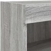 TV staliukas Sieninės TV spintelės su LED, 2vnt., pilka ąžuolo, 60x30x40cm