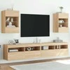 TV staliukas Sieninės TV spintelės su LED, 2vnt., ąžuolo, 40x30x60,5cm