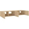 TV staliukas Sieninės TV spintelės su LED, 2vnt., sonoma ąžuolo, 80x35x31cm