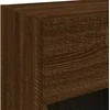 TV staliukas Sieninės TV spintelės su LED, 2vnt., rudos, 40x30x60,5cm