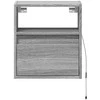 TV staliukas Sieninės TV spintelės su LED, 2vnt., pilkos, 41x31x45cm
