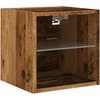 TV staliukas Sieninės TV spintelės su LED, 2vnt., medienos, 30x28,5x30cm
