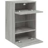 TV staliukas Sieninės TV spintelės su LED, 2vnt., pilkos, 40x30x60,5cm