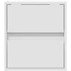 TV staliukas Sieninės TV spintelės su LED, 2vnt., baltos, 41x31x45cm