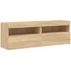 TV staliukas Sieninės TV spintelės su LED, 2vnt., sonoma ąžuolo, 60x30x40cm