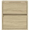 TV staliukas Sieninės TV spintelės su LED, 2vnt., sonoma ąžuolo, 41x31x45cm