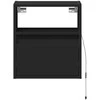 TV staliukas Sieninės TV spintelės su LED, 2vnt., juodos, 41x31x45cm